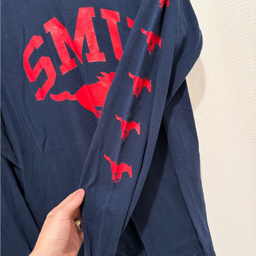SMU Navy Blue Long Sleeve Shirt - Picture 2 of 3